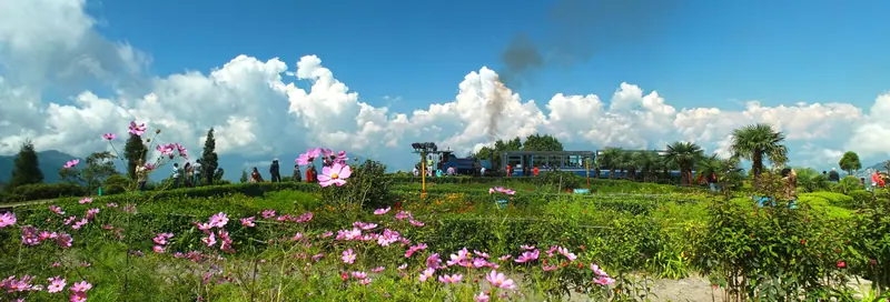 The garden at Batasia Loop on the Darjeeling railway